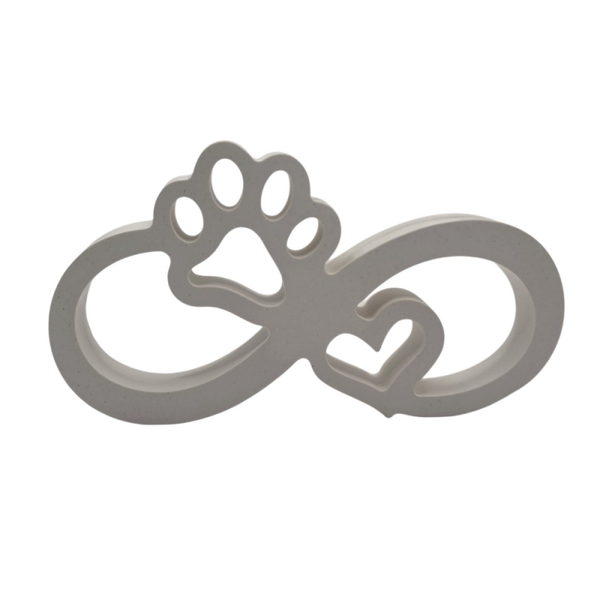 Infinity Unendlichkeit Herz Pfote Keramik