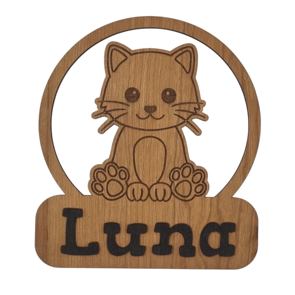 Kinder Schild Türschild Groß 29,5x26 - Holz m. Name personalisiert