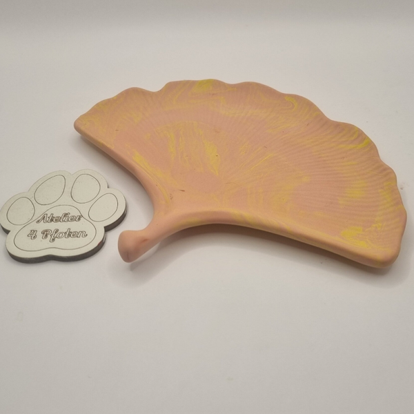 Tablett Ginkgo Blatt Keramik