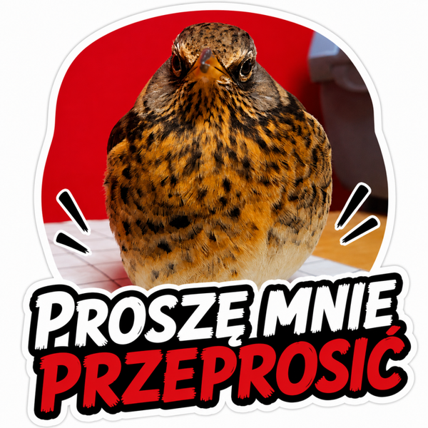 Furiasta naklejka: Proszę mnie przeprosić