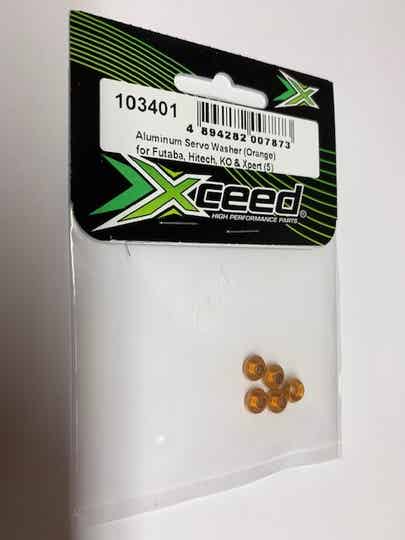 103401 Aluminum Servo Washer (Orange) for Futaba, Hitech, KO & Xpert (5)