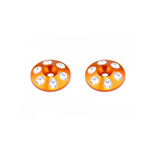 ALLOY REAR WING SHIMS - ORANGE - 2PCS
