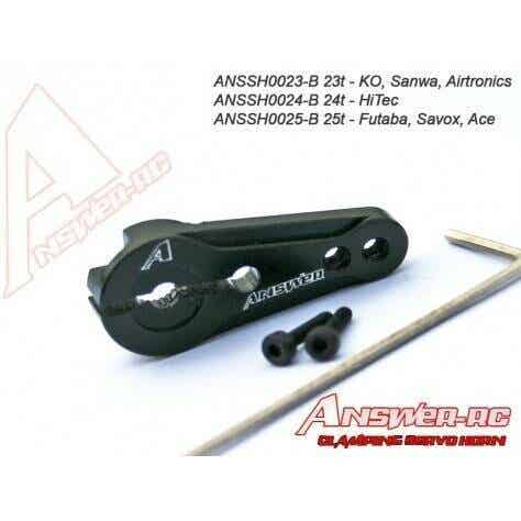23t Answer-RC Clamping Servo Horn Black
