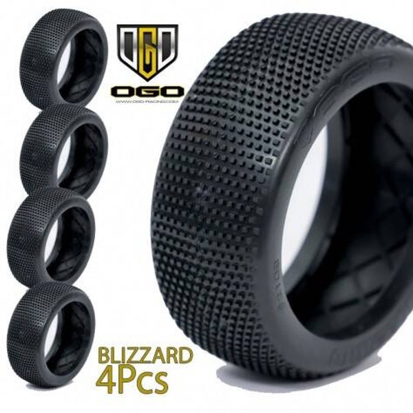 OGO 1/8th Buggy Blizzard Super Soft Yellow Dot 4pcs