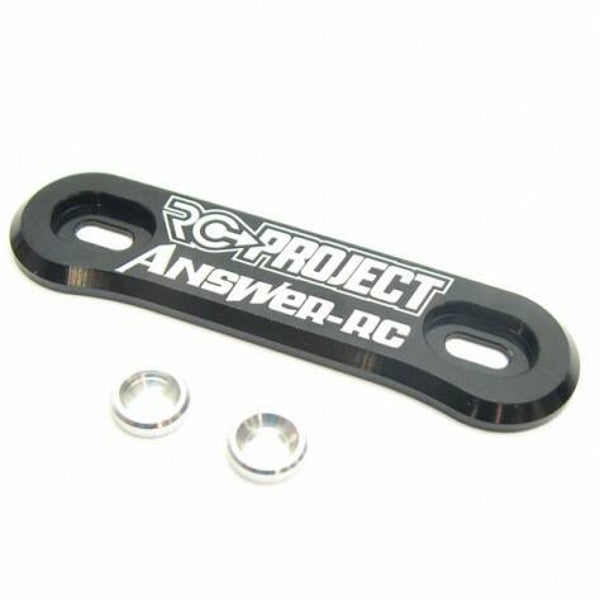 RC-Project One Piece Wing Button in Ergal 7075 T6 - BLACK - ANSWER-RC logo