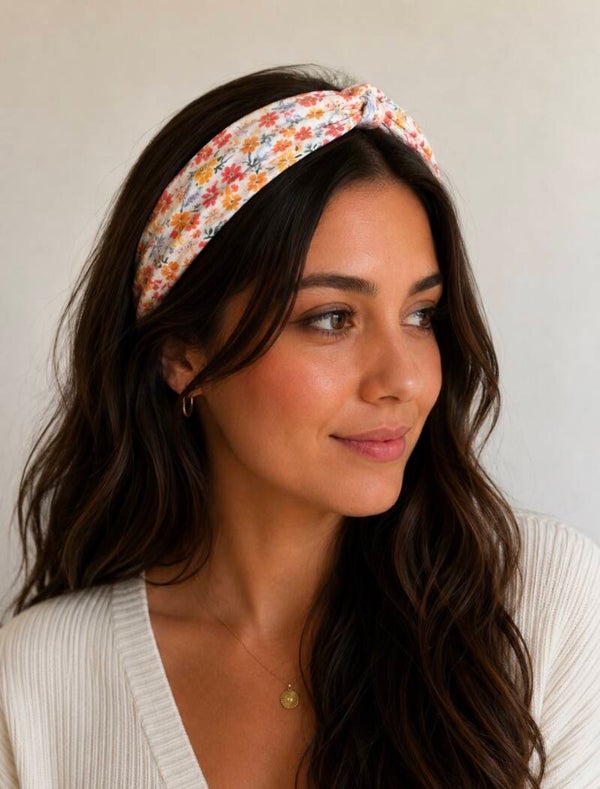 Boho Floral Twisted Headband