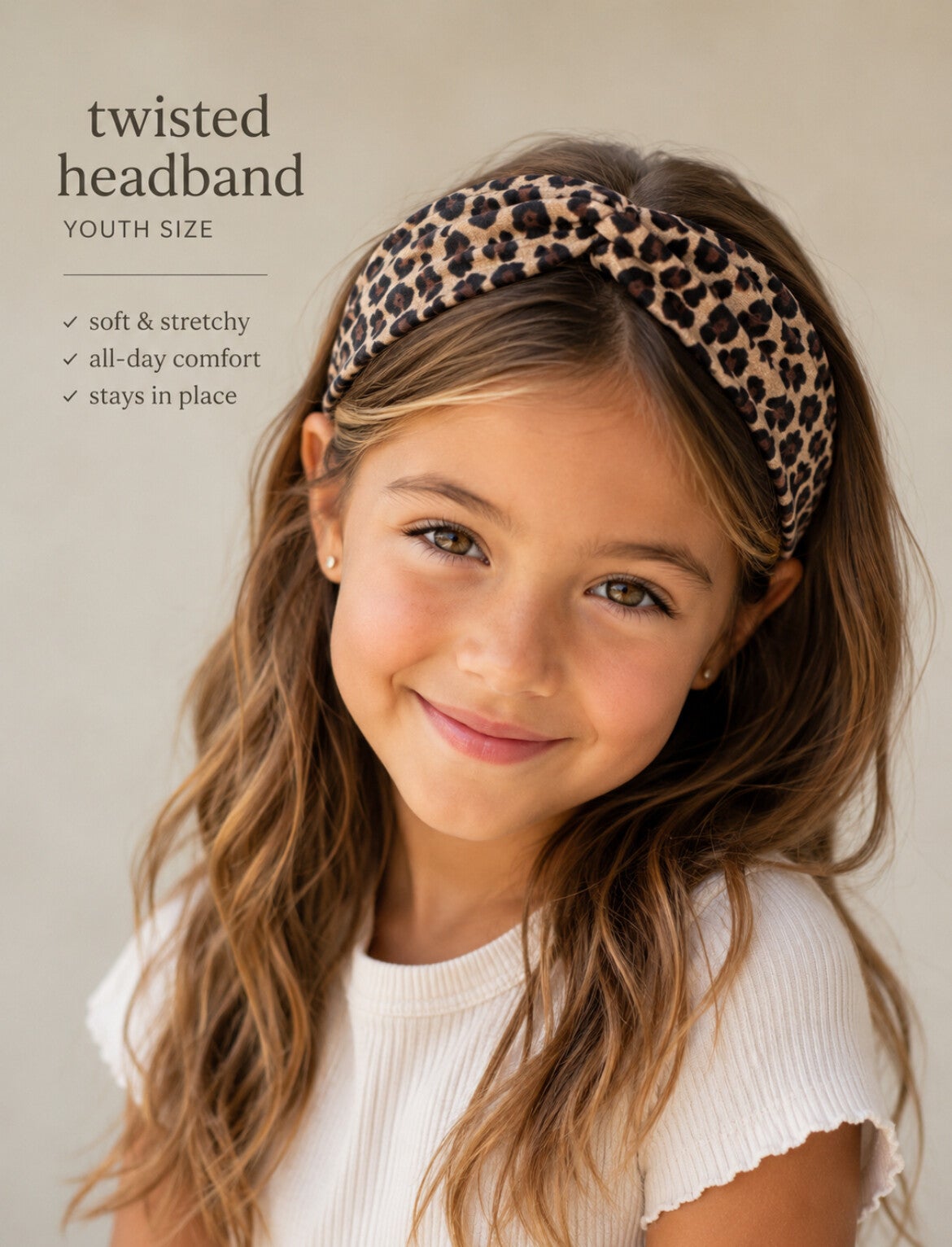 Leopard twisted headband
