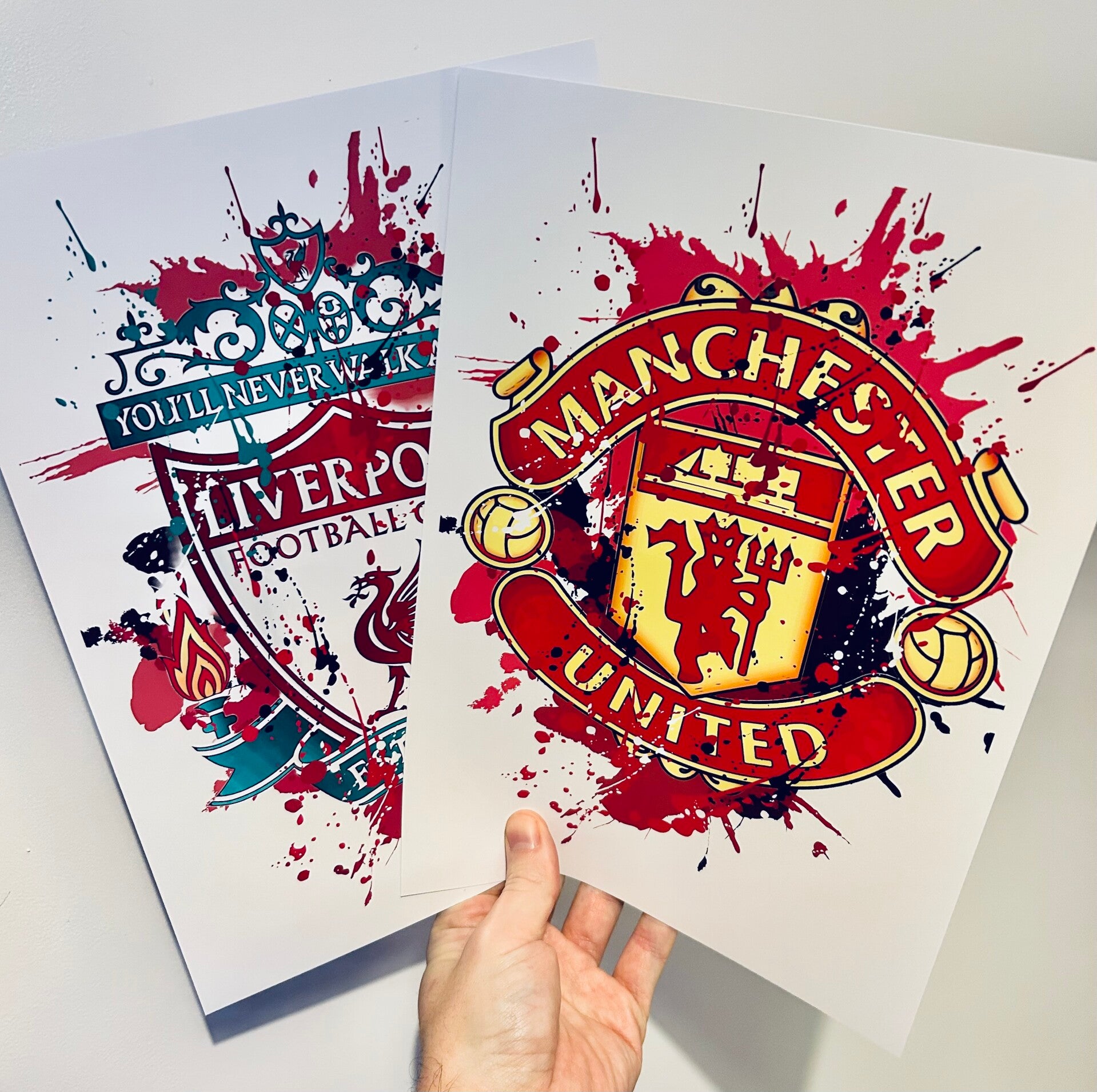 Football club A4 badge watercolour print