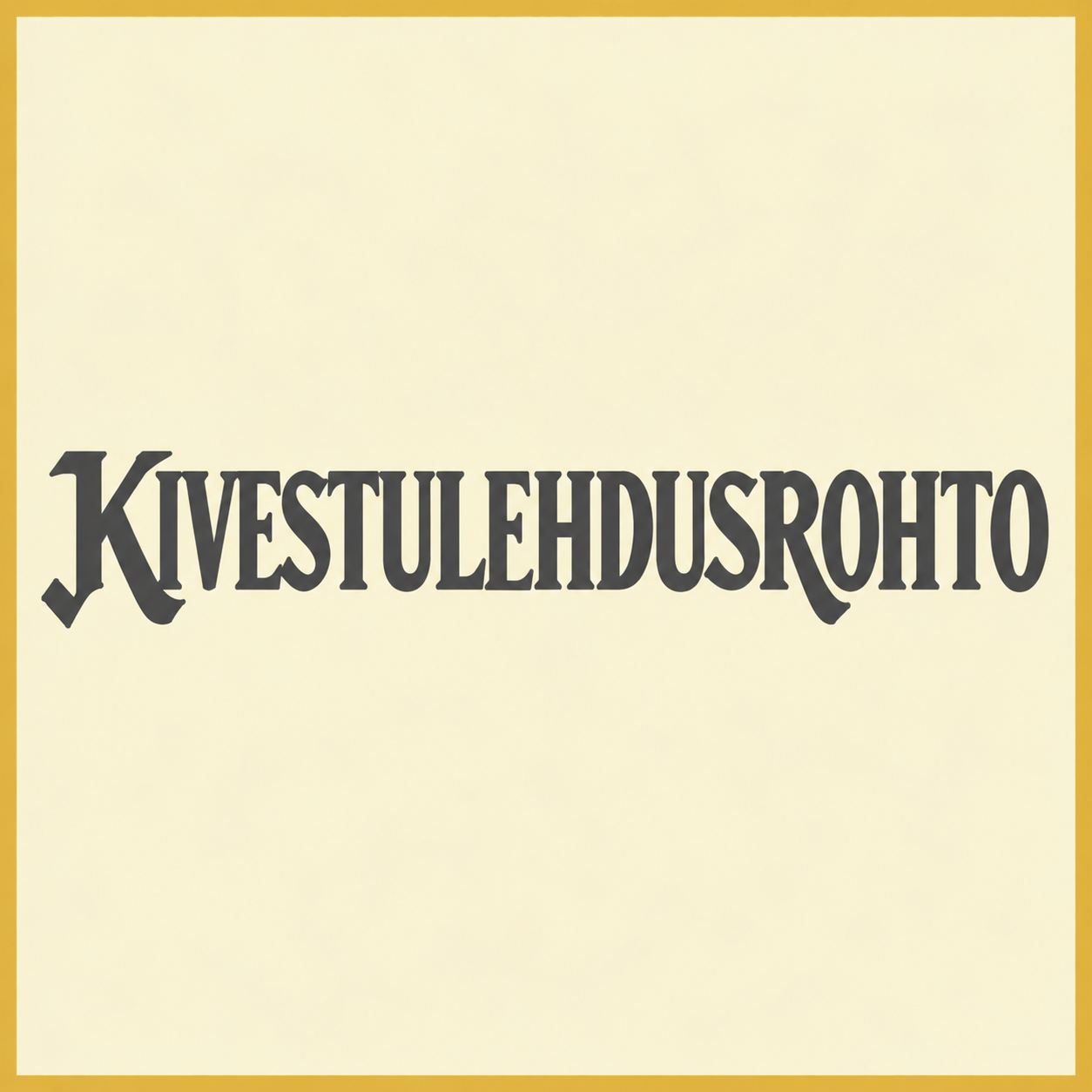 KIVESTULEHDUS ROHTO