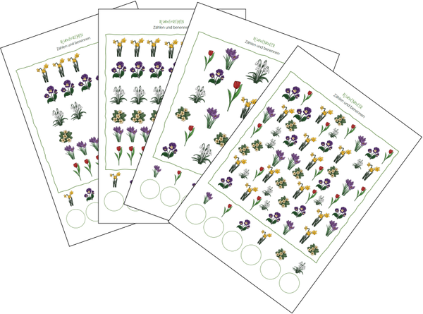Digitaler Download Zählspass Blumen