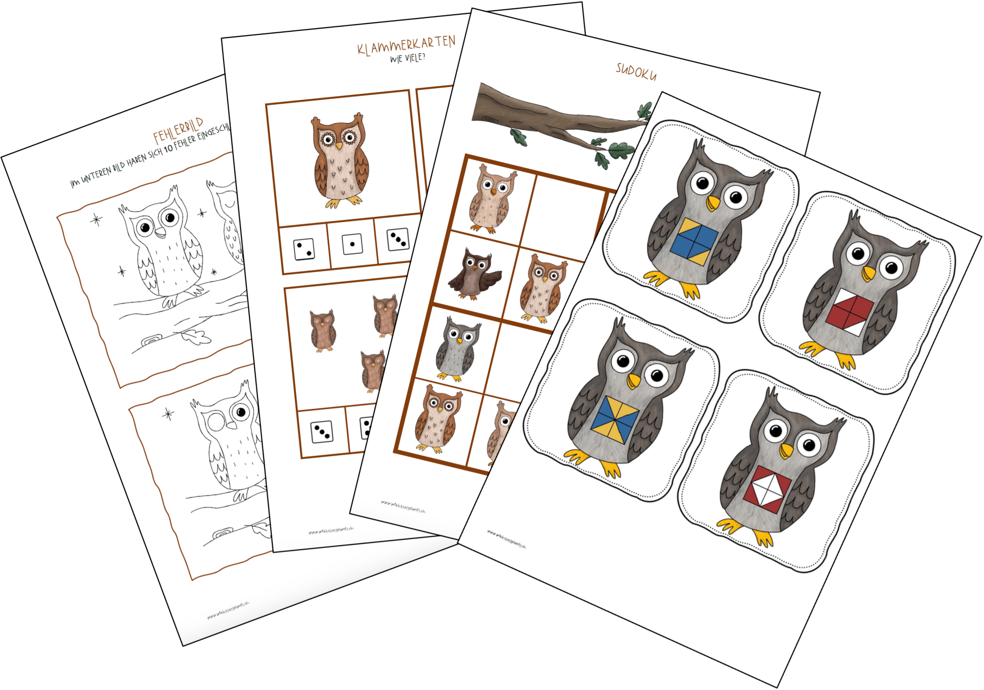 Digitaler Download Eulenmappe