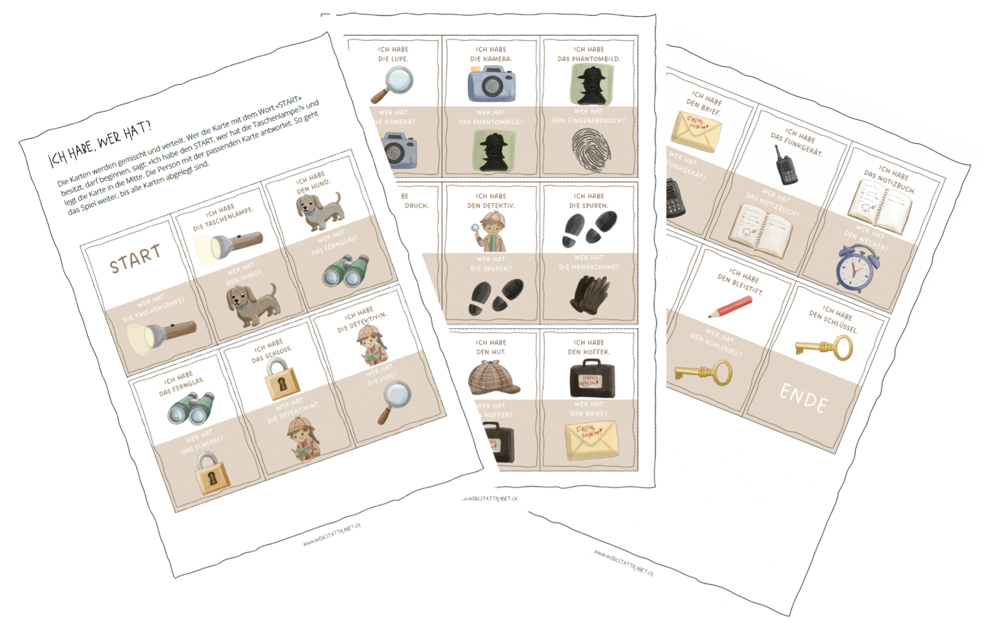 Digitaler Download Detektivspiel: Ich habe, wer hat?