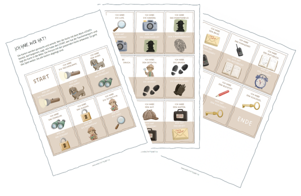 Digitaler Download Detektivspiel: Ich habe, wer hat?