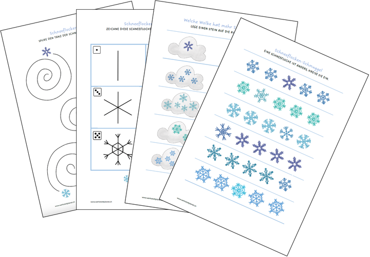 Digitale Schneeflockenmappe