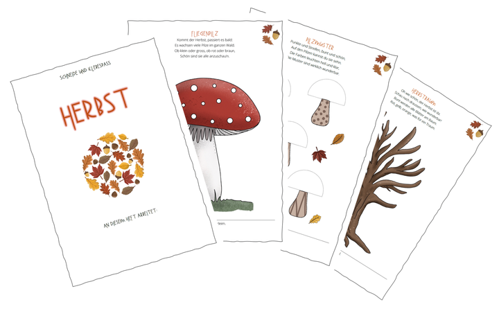 Digitaler Schneide und Klebespass Herbst