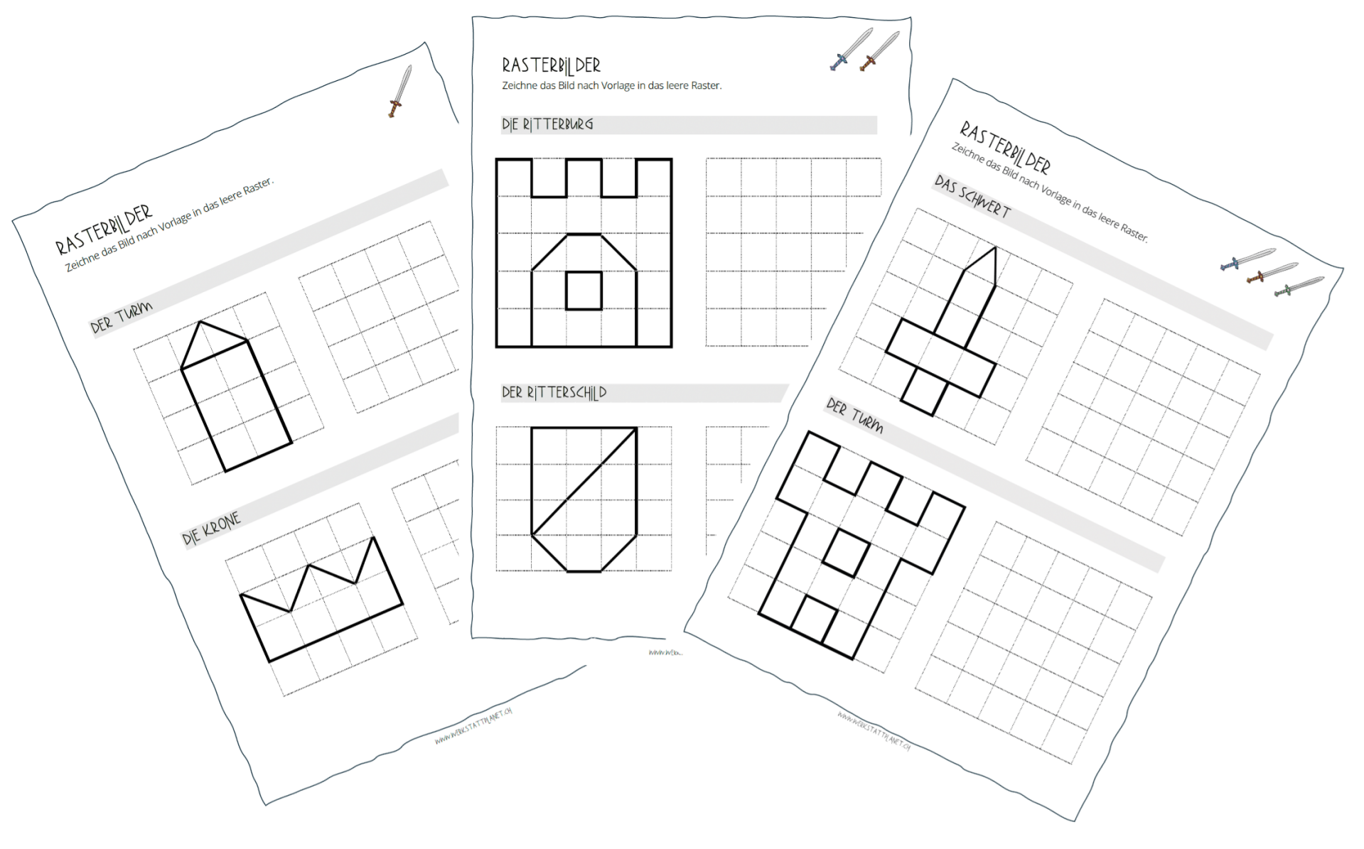 Digitaler Download Rasterbilder Ritter