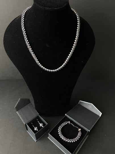 Toronto zilver - nacht blauw set