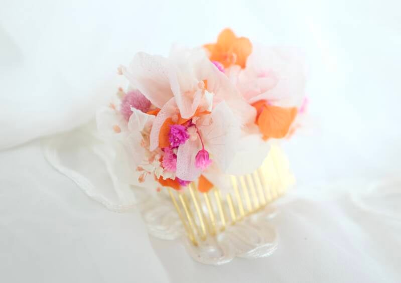 Peigne mariage coloré