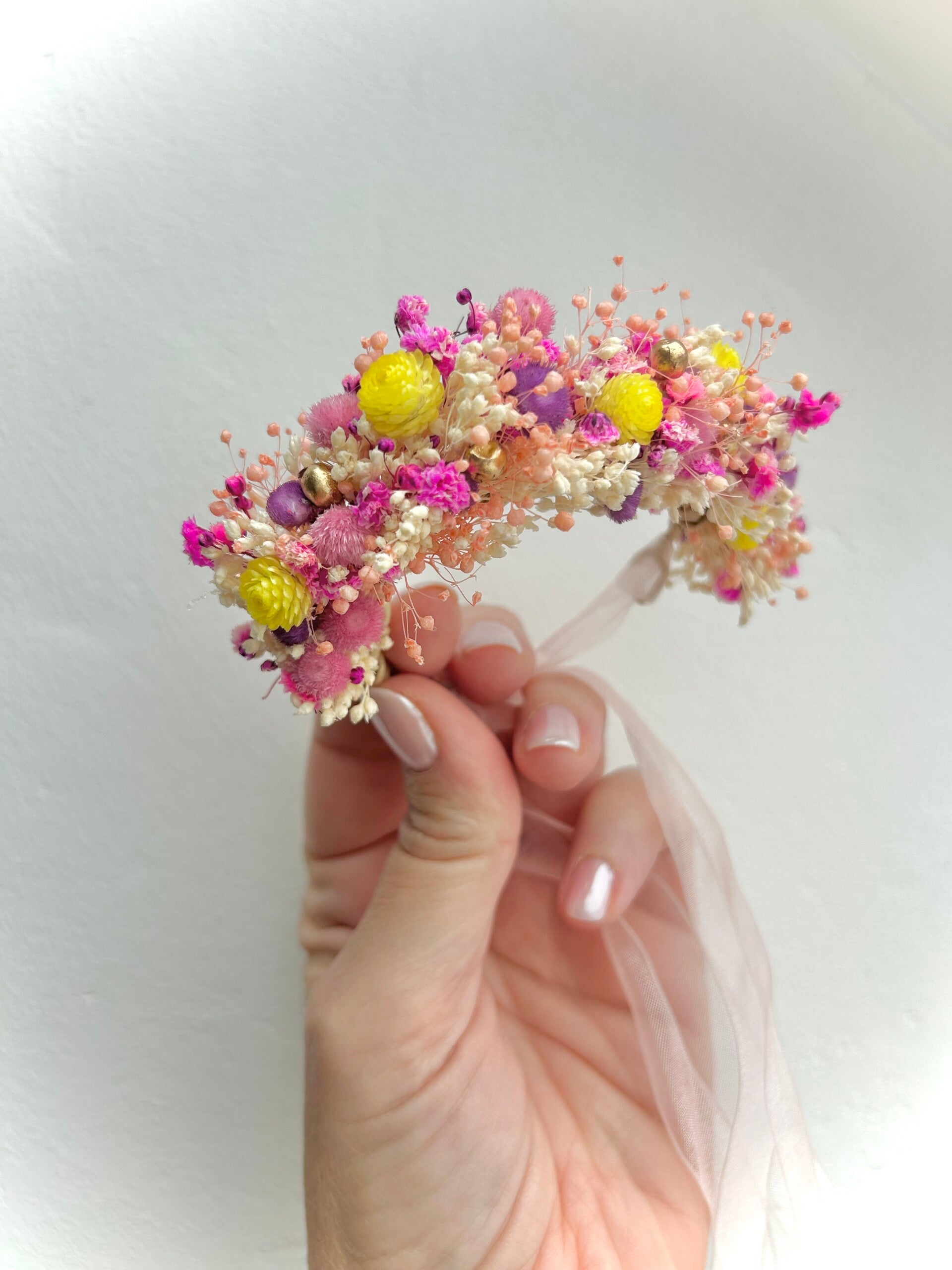 Bracelet témoins fleurs séchées