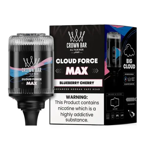 Al Fakher Crown Bar Cloud Force MAX 50K E-HEAD- Myrtille Cerise