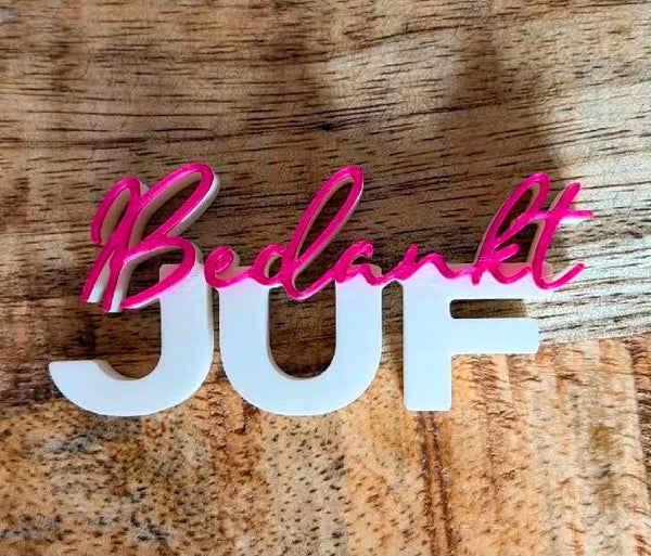 bedankt juf
