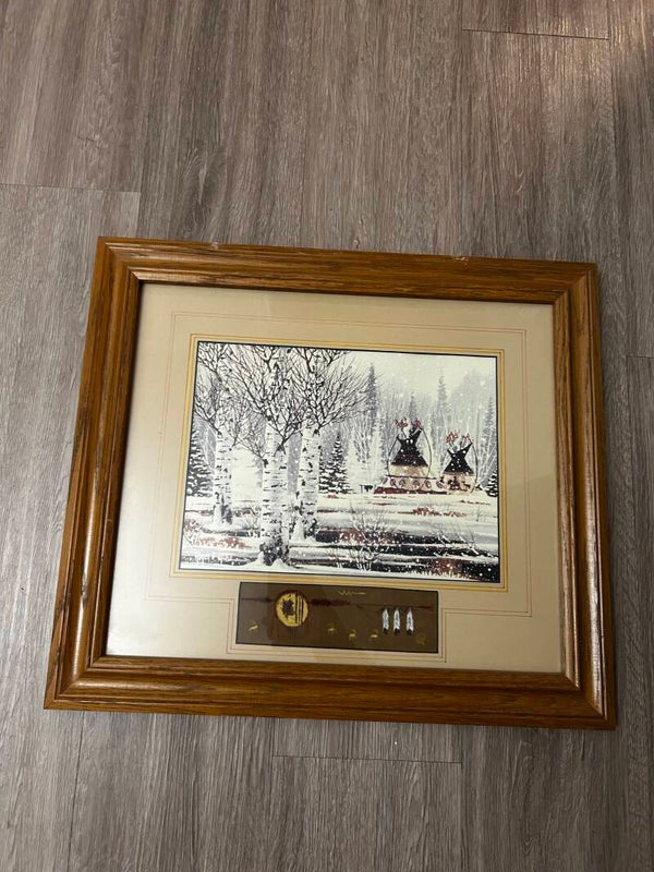Framed “Winter Encampment” Artwork by Roger Flythe