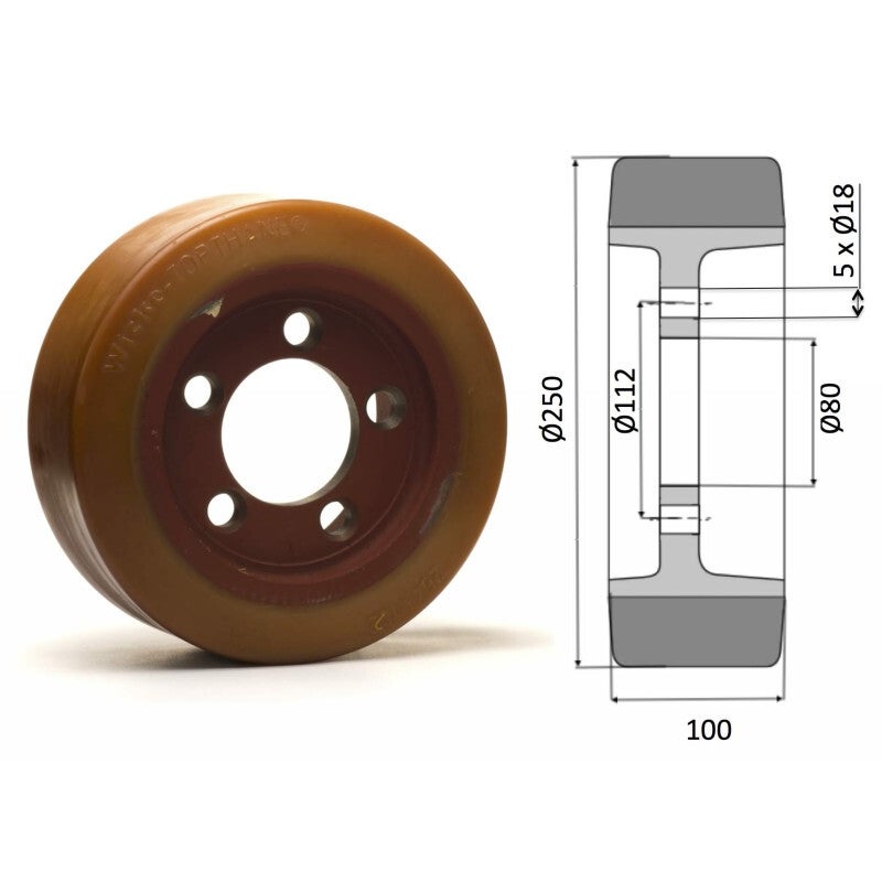 Roue motrice pour transpalette autoportée – Compatible multimarques