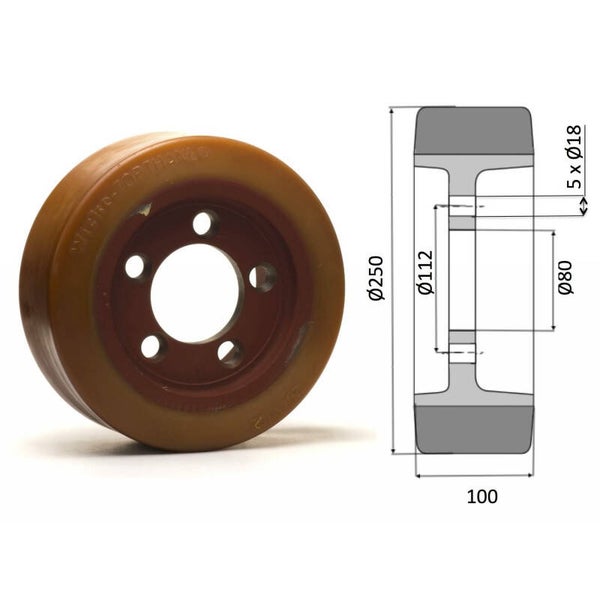 Roue motrice pour transpalette autoportée – Compatible multimarques