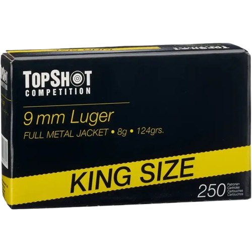 TOPSHOT Competition 9 mm Luger FMJ 8,0g/124grs. - 1000 Schuss