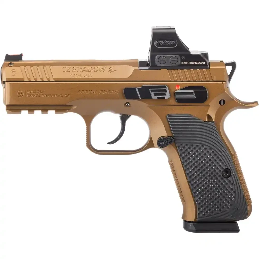 CZ Pistole Shadow 2 Compact Deep Bronze OR mit Holosun HE508T Red-Dot