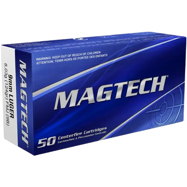 Magtech 9 mm Luger Vollmantel 8,0g/124grs – 1000 Schuss