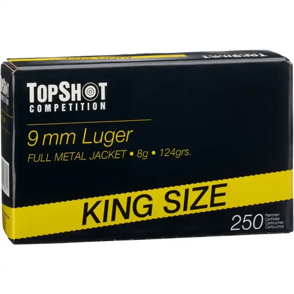 TOPSHOT Competition 9 mm Luger FMJ 8,0g/124grs. - 1000 Schuss
