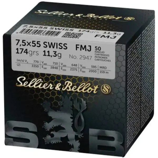 Sellier & Bellot 7,5x55 Vollmantel 11,3g/174grs.