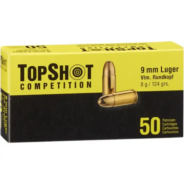 TOPSHOT Competition 9 mm Luger Vollmantel 8,0 g/124 grs.