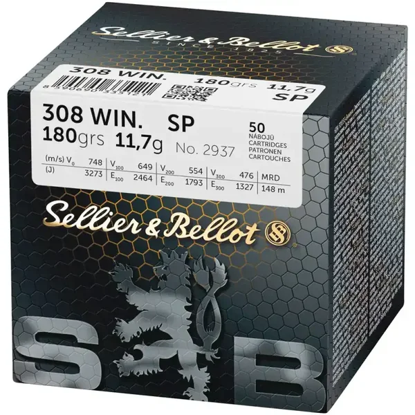 Sellier & Bellot .308 Win. Teilmantel 11,7g/180grs.