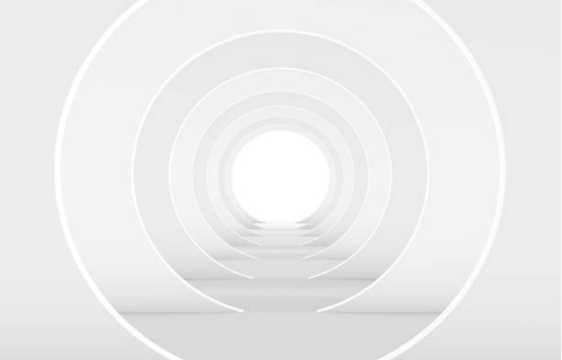 Futuristischer Tunnel mit runden, leuchtenden Neonringen und spiegelnder Bodenfläche, im Kontext mit Jenseitskontakte Jana Lorenz - Blog.