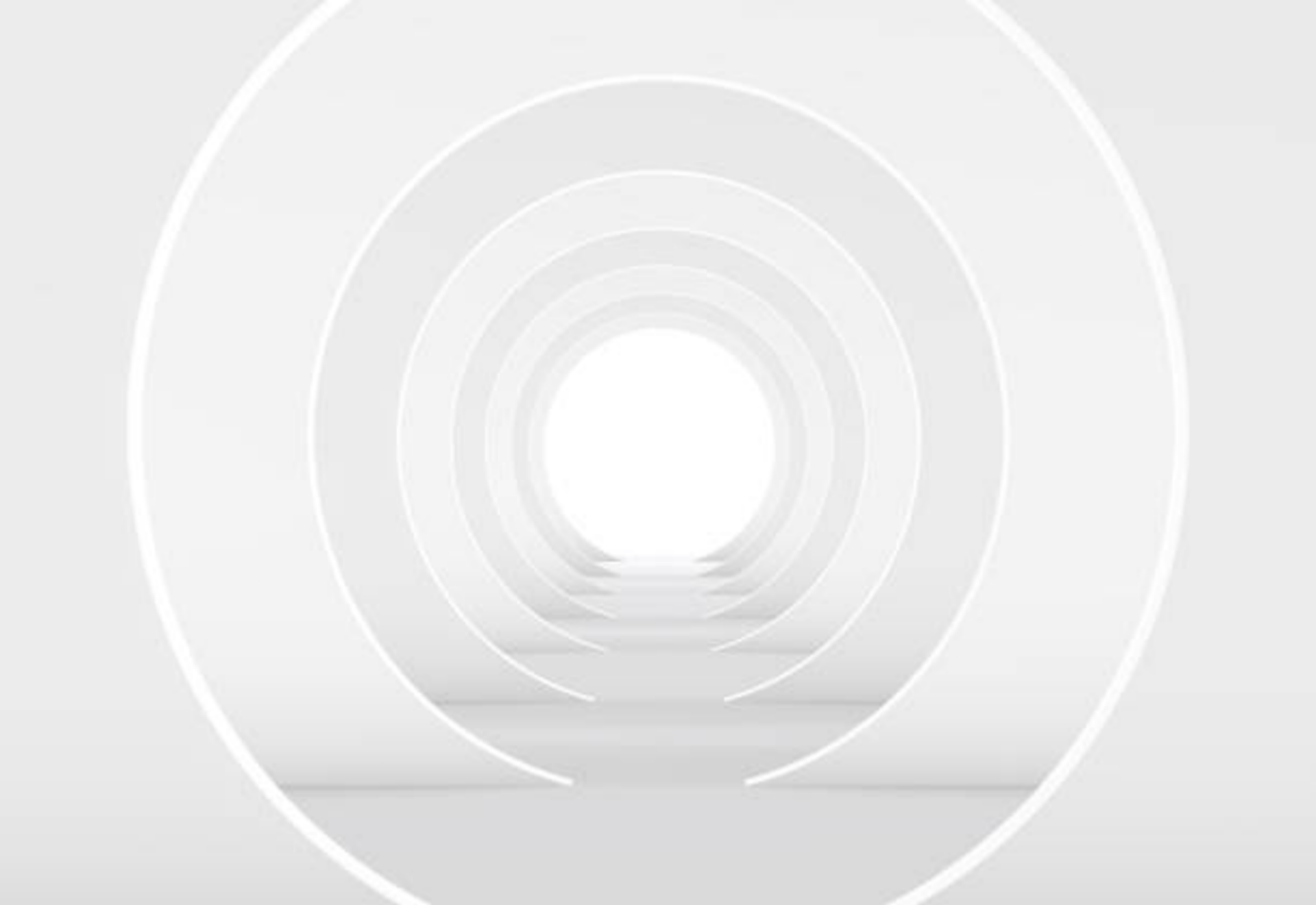 Futuristischer Tunnel mit runden, leuchtenden Neonringen und spiegelnder Bodenfläche, im Kontext mit Jenseitskontakte Jana Lorenz - Blog.