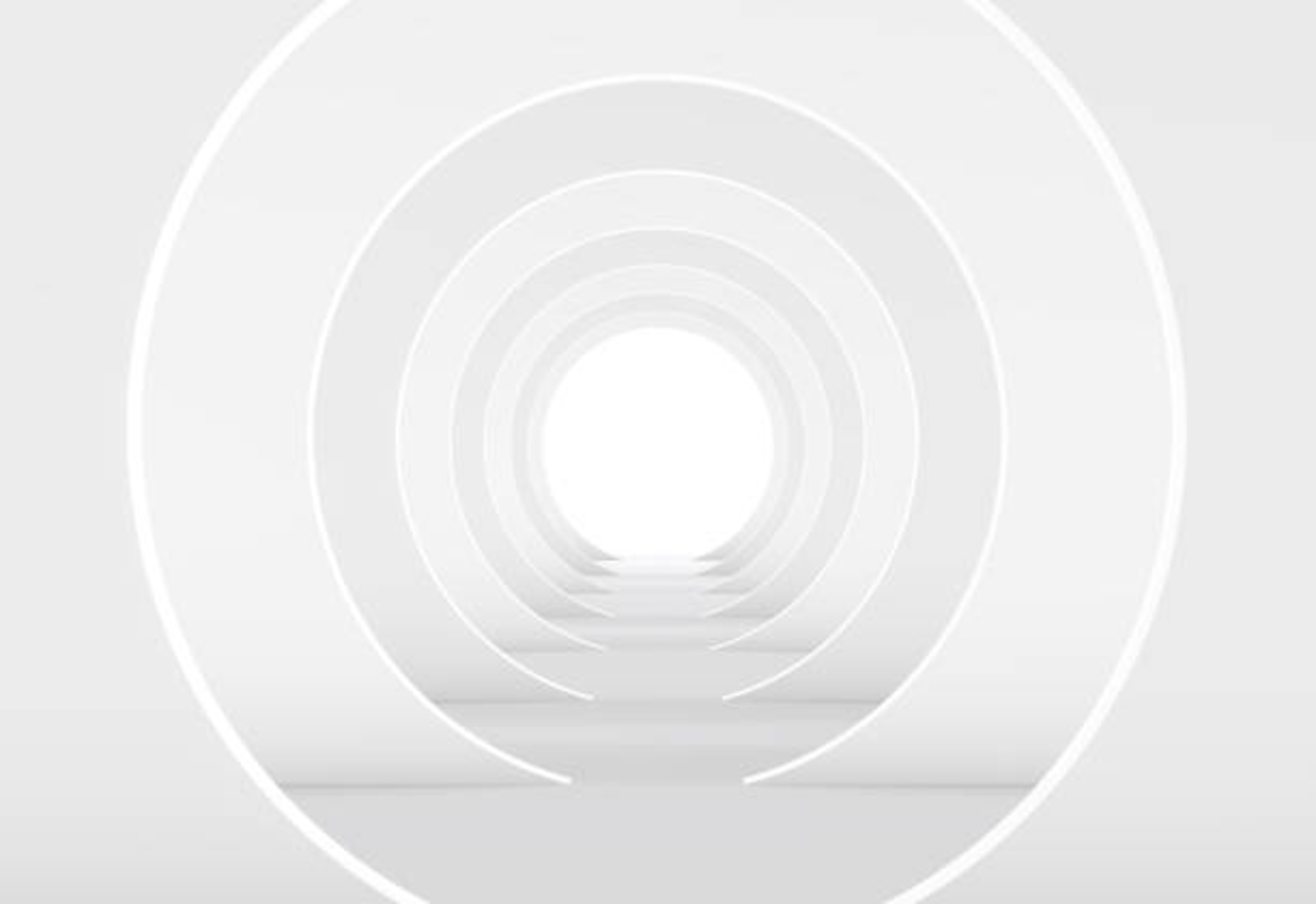 Futuristischer Tunnel mit runden, leuchtenden Neonringen und spiegelnder Bodenfläche, im Kontext mit Jenseitskontakte Jana Lorenz - Blog.