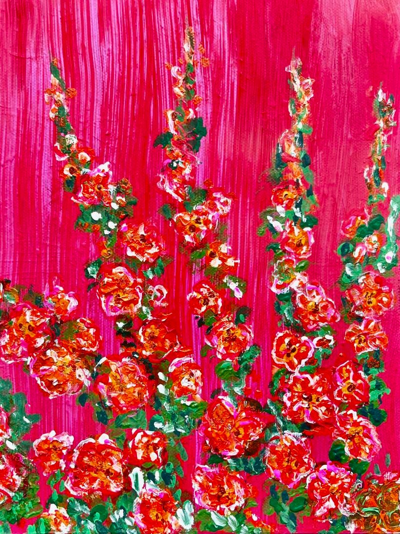 Malvarrosas Rosas