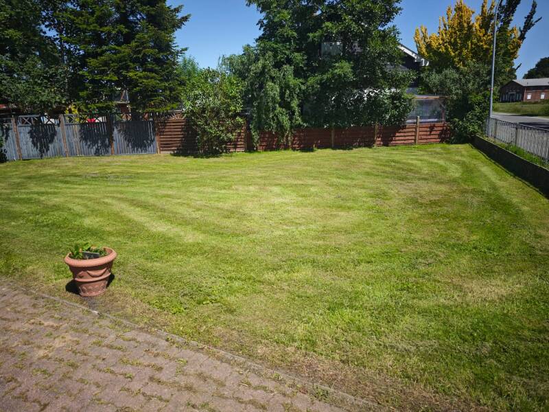 Rasenpflege – gepflegte Gartenfläche