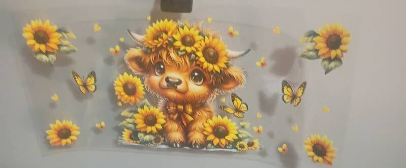 HIGHLAND COW W/SUNFLOWER 2