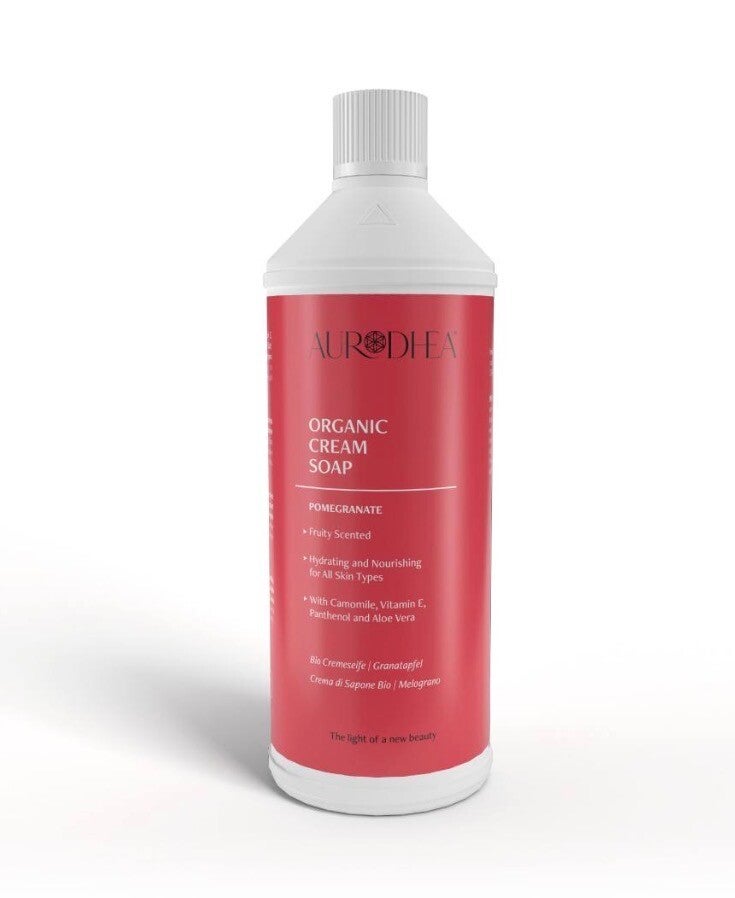 Cremeseife – Granatapfel 1000 ml | Angereichert mit Kamille, Vitamin E, Panthenol & Aloe Vera
