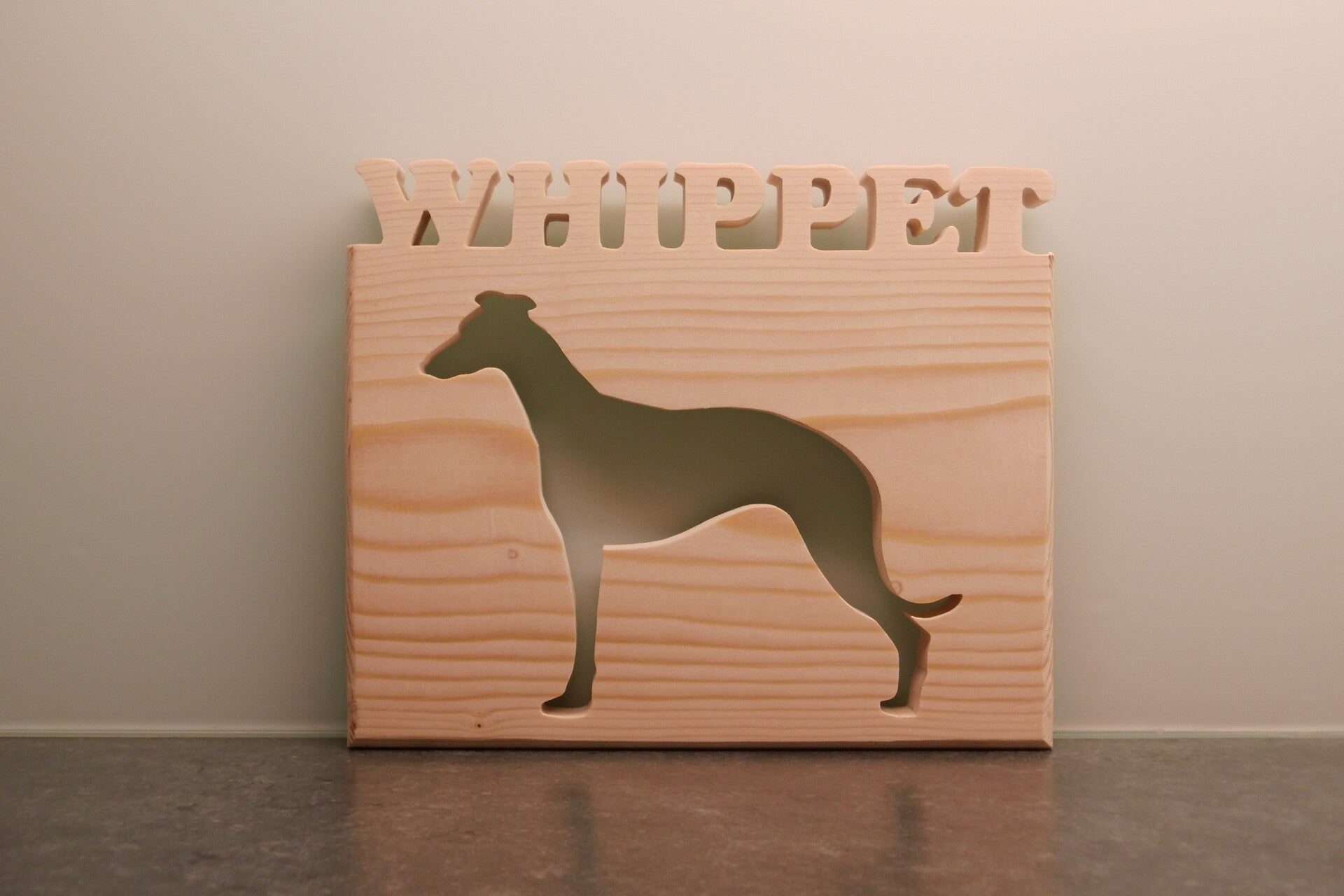 Honden silhouette in hout