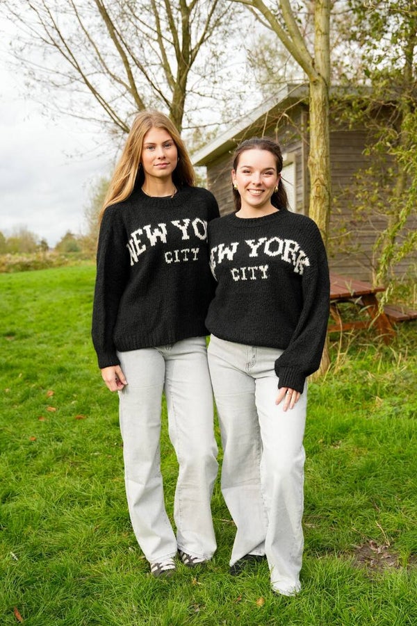 New York trui zwart