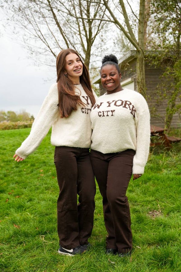 New York trui beige