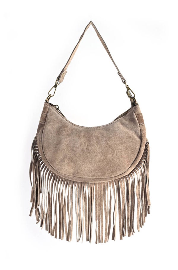 Luna suède bag taupe