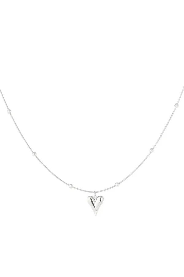 Ketting subtiel hart zilver