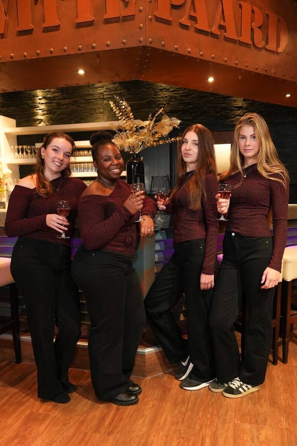 Kiki glitter top rood