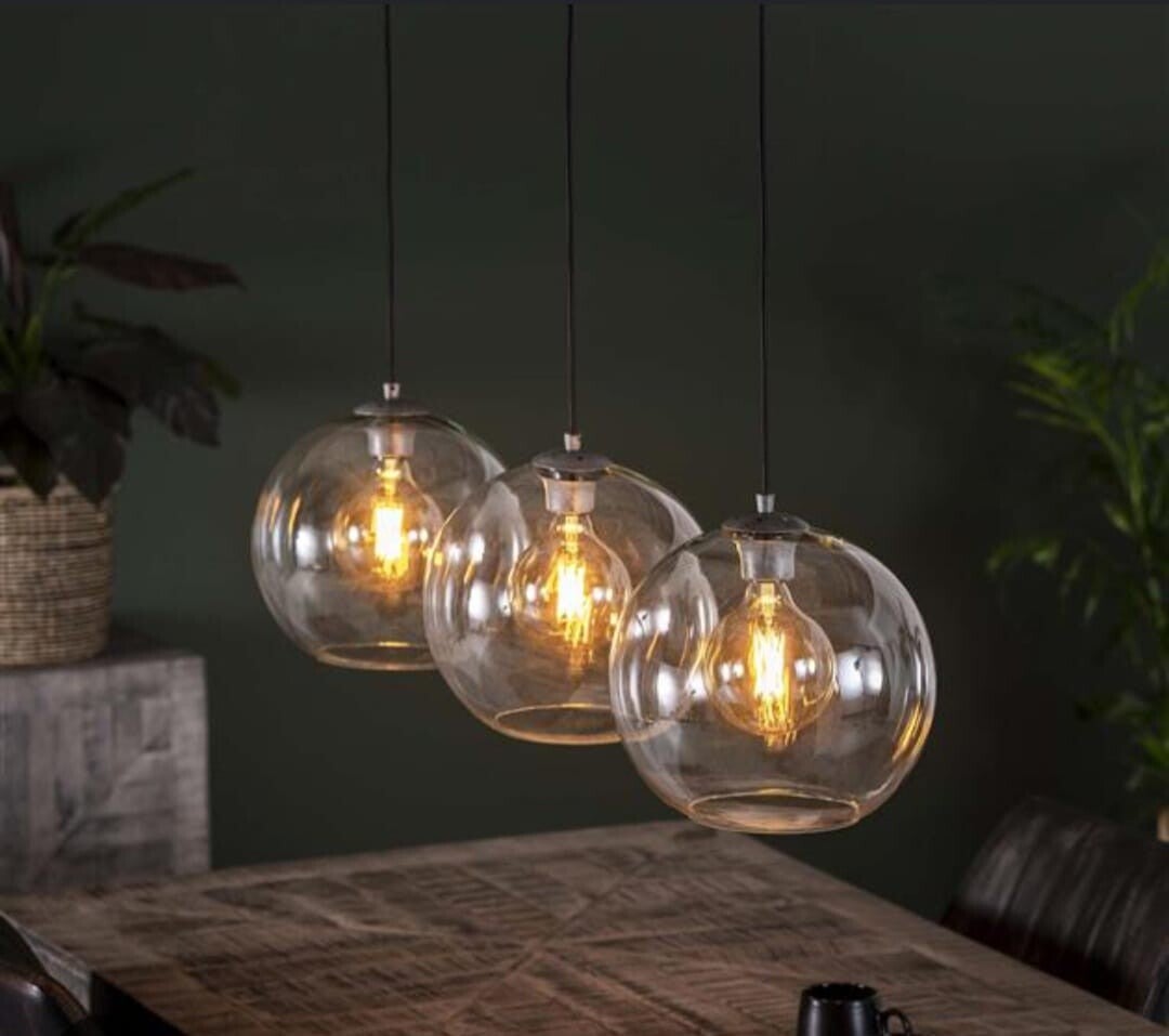 Nieuwe Hanglamp 3 bollen helder glas