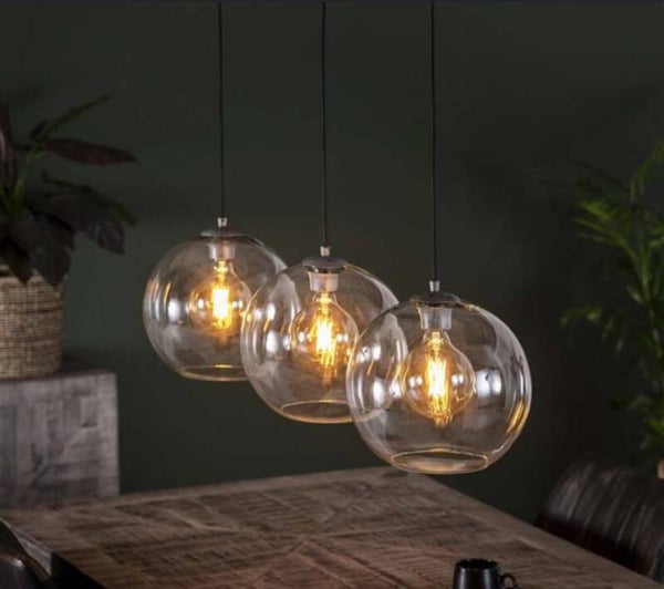 Nieuwe Hanglamp 3 bollen helder glas